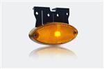 Fristom LED markeringslicht ovaal amber met steun | 12-24V | 0.75mm.2 connector