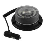 ElectraQuip LED R65 low base zwaailamp amber/transp. magn-montage 12/24V