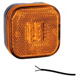 Fristom LED markeringslicht amber | 12-24V | 50cm. kabel