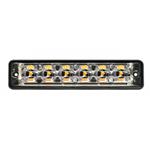 LED flitser 6 LED's | R65 | ultra platte slimline | amber | 10-30V