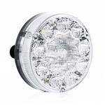 LED achteruitrijlicht rond, transp. lens 12-24V 50cm kabel