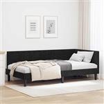 vidaXL Hoekbedframe met hoofdeinde Zwart 100 x 200 cm Fluweel