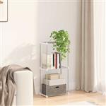 vidaXL Opslageplank met plank met opslag wit 43 x 27 x 90 cm Aluminium