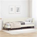 vidaXL Hoekbedframe met hoofdeinde Crème 80 x 200 cm Fluweel