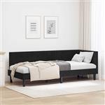 vidaXL Hoekbedframe met hoofdeinde Zwart 80 x 200 cm Fluweel