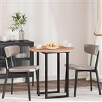 vidaXL Tafelblad Lichtbruin Ø 80 x 2.5 cm Massief eikenhout