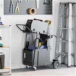 vidaXL Laswagen Zwart 90 x 46 x 96 cm Staal