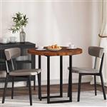 vidaXL Tafelblad Donkerbruin Ø 80 x 4 cm Massief eikenhout