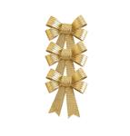 Set van 3 glanzende gouden strikjes 10cm x 12.7cm