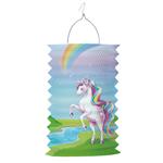 Unicorn Lampion Gekleurd 28cm