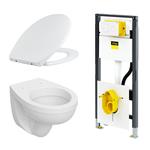 Complete toilet set Viega Prevista Dry wandcloset combinatie met softclose zitting