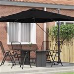 vidaXL Cantilever Roma parasol Zwart en Zwart 352 x 251 x 260 cm