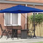 vidaXL Parasol Azurblauw 351 x 250 x 260 cm Polyester en Aluminium