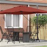 vidaXL Cantilever Roma parasol Rood en Zwart 352 x 251 x 260 cm