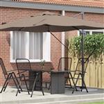 vidaXL Cantilever Roma parasol Taupe en Zwart 352 x 251 x 260 cm