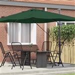 vidaXL Cantilever Roma parasol Groen en Zwart 352 x 251 x 260 cm
