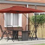 vidaXL Roma Parasol Rood 286 x 285 x 265 cm Polyester en Aluminium