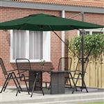 vidaXL Roma Parasol Groen 286 x 285 x 265 cm Polyester en Aluminium