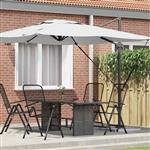vidaXL Roma Parasol Beige 286 x 285 x 265 cm Polyester en Aluminium