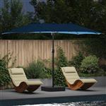 vidaXL Tuinparasol Blauw 385 x 209 x 244 cm Stof