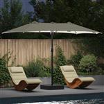vidaXL Tuinparasol Zand 385 x 209 x 244 cm Stof