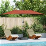 vidaXL Tuinparasol Terracotta 385 x 209 x 244 cm Stof