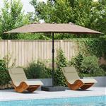 vidaXL Tuinparasol Taupe 385 x 209 x 244 cm Stof