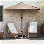 vidaXL Tuinparasol Taupe 294 x 150 x 224 cm Stof