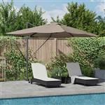vidaXL Cantilever Roma parasol Taupe en Zwart 352 x 251 x 265 cm