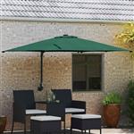 vidaXL Tuinparasol Groen 248.5 x 247.5 x 160 cm Stof