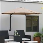 vidaXL Tuinparasol Taupe 248 x 248 x 148 cm Polyester en staal