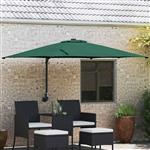 vidaXL Tuinparasol Groen 248,5 x 247,5 x 160 cm Polyester en staal