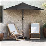 vidaXL Tuinparasol Zwart 294 x 150 x 224 cm Stof