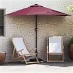 vidaXL Tuinparasol Bordeauxrood 294 x 150 x 224 cm Stof