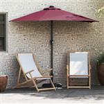 vidaXL Tuinparasol Bordeauxrood 294 x 150 x 223 cm Stof
