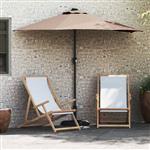 vidaXL Tuinparasol Taupe 294 x 150 x 223 cm Stof