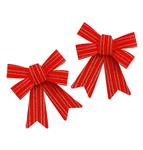Rood Gouden Strik Strepen 17cm 2st