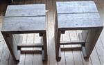Te koop 2 steigerhouten krukjes/ bijzettafeltjes