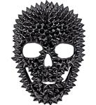 Masker Schedel Zwart Met Nagels