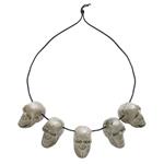 Halloween Ketting Zilver Schedels