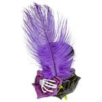 Halloween Hoed Paars Mini Skelet
