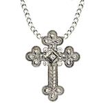 Halloween Ketting Zilver Kruis Steentjes