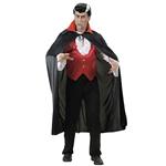 Zwarte Cape Met Rode Kraag