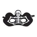 Halloween Oogmasker Skelet