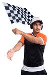 Race Vlag Zwart Wit 45x30 cm