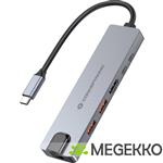 Conceptronic DONN29G laptop dock & poortreplicator Bedraad USB 3.2 Gen 2 (3.1 Gen 2) Type-C Grijs