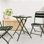 vidaXL Tuinstafel Donkergroen 55 x 55 x 73 cm Poedercoating staal