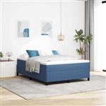 vidaXL Bedframe Blauw 140 x 200 cm Katoenen stof