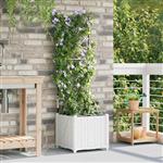 vidaXL Tuinplantbakken Wit 40 x 40 x 142 cm Staal