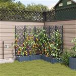 vidaXL Tuinplantbakken Grijs 120 x 120 x 126 cm Staal
